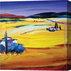 Desert, Canvas Paintings - Desert Heat by Maya Green