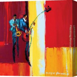 Maya Canvas Paintings - High Note by Maya Green