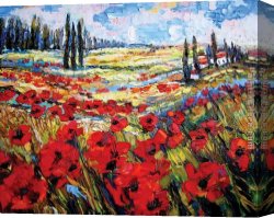 Maya Canvas Paintings - Spring Enjoyment by Maya Green