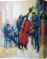 Passion Canvas Paintings - The Passion of Music by Maya Green