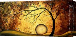 Golden Canvas Paintings - Across The Golden River by Megan Aroon Duncanson