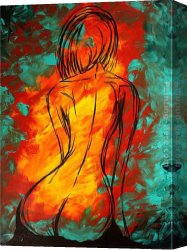 A Russian Beauty Canvas Paintings - Hidden Beauty by Megan Aroon Duncanson