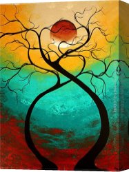 Love Story Canvas Paintings - Twisting Love by Megan Aroon Duncanson