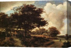 Meindert Canvas Paintings - Landscape by Meindert Hobbema