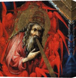 Melchior Broederlam Canvas Paintings - The Annunciation (detail) by Melchior Broederlam