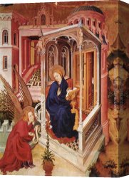 Annunciation Canvas Paintings - The Annunciation by Melchior Broederlam