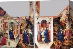 Melchior Broederlam Canvas Paintings - The Dijon Altarpiece by Melchior Broederlam