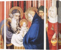 The Presentation Canvas Paintings - The Presentation of Christ (detail) by Melchior Broederlam