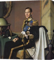 King's Canvas Paintings - King George VI as Duke of York by Meredith Frampton