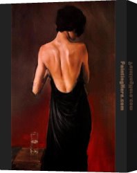 Michael Flohr Last Call Buena Vista Canvas Paintings - The Black Drape by Michael Austin