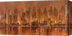 Michael Flohr Last Call Buena Vista Canvas Paintings - City Lights by Michael Longo