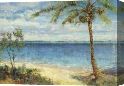 Island, Canvas Paintings - Island of Paradise by Michael Longo