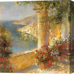 A Peaceful Retreat Canvas Paintings - Italian Retreat II by Michael Longo