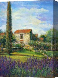Longo Canvas Paintings - Morning in Spain I by Michael Longo