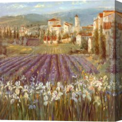 Village Canvas Paintings - Provencal Village by Michael Longo
