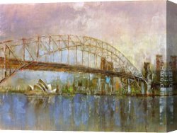 Michael Flohr Last Call Buena Vista Canvas Paintings - Sydney Harbour by Michael Longo