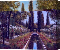 Michael Flohr Last Call Buena Vista Canvas Paintings - Tuscan Garden by Michael Longo