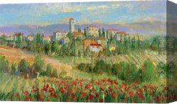 Longo Canvas Paintings - Tuscan Spring by Michael Longo