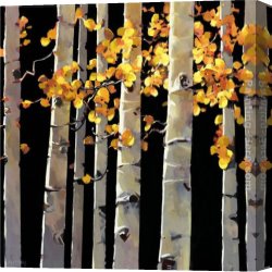 Michael O'toole Canvas Paintings - Aspen Grove I by Michael O'Toole