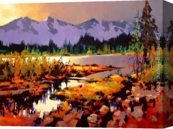 Michael O'toole Canvas Paintings - Kootenay Colours by Michael O'Toole