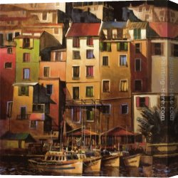 Michael O'toole Canvas Paintings - Mediterranean Gold by Michael O'Toole