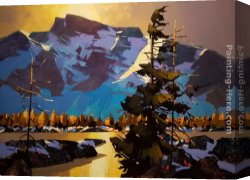 Michael O'toole Canvas Paintings - Wind Change - Howe Sound by Michael O'Toole