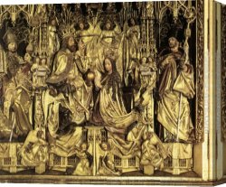 Michael Pacher Canvas Paintings - Coronation of the Virgin by Michael Pacher