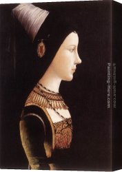 Michael Pacher Canvas Paintings - Mary of Burgundy by Michael Pacher