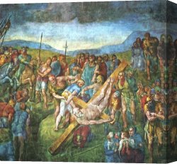 The Inspiration of Saint Matthew Canvas Paintings - Matyrdom of Saint Peter by Michelangelo Buonarroti