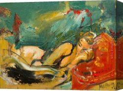 Pavlov Canvas Paintings - Chinese Cushion by Misti Pavlov