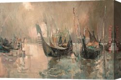 Pavlov Canvas Paintings - Gondolas by Misti Pavlov