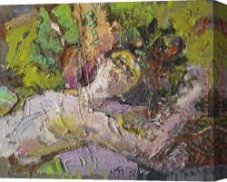 Pavlov Canvas Paintings - Lying by Misti Pavlov