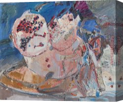 Pavlov Canvas Paintings - Pomegranates by Misti Pavlov