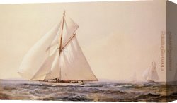 Dawson Canvas Paintings - A Yachting Competition by Montague Dawson