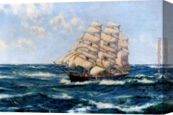 Dawson Canvas Paintings - Broad Horizons by Montague Dawson