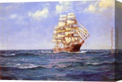 Dawson Canvas Paintings - Rollicking Days by Montague Dawson