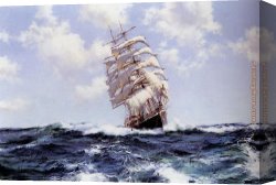 Dawson Canvas Paintings - Rolling Seas - Eastern Monarch by Montague Dawson