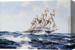 Dawson Canvas Paintings - The Baltimore Flyer by Montague Dawson