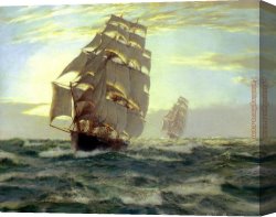 Dawson Canvas Paintings - The Flying Cloud by Montague Dawson