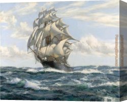 Around The Fish Canvas Paintings - The Flying Fish by Montague Dawson