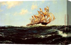 Dawson Canvas Paintings - The Glorious Lightning by Montague Dawson
