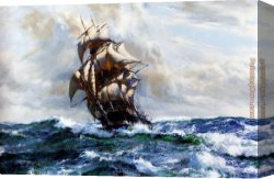 Dawson Canvas Paintings - The Marco Polo by Montague Dawson