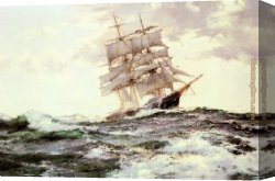 Dawson Canvas Paintings - The New Englander -- The Forest Queen of Boston by Montague Dawson