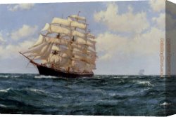 Dawson Canvas Paintings - Under Sail by Montague Dawson
