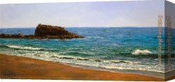 Costa Canvas Paintings - A LO LARGO DE LA COSTA by Navarro Montllor