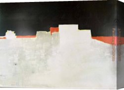 Stael Canvas Paintings - Agrigente 1953 by Nicolas De Stael