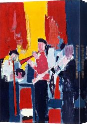 Jazz on The Square Canvas Paintings - Jazz Musicians by Nicolas De Stael