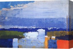 Landscape with a Lake Canvas Paintings - Noon Landscape by Nicolas De Stael