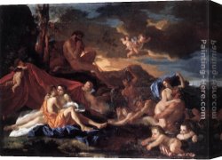 Nicolas Poussin Canvas Paintings - Acis and Galatea by Nicolas Poussin