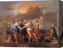 Nicolas Poussin Canvas Paintings - Dance to the music of Time by Nicolas Poussin
